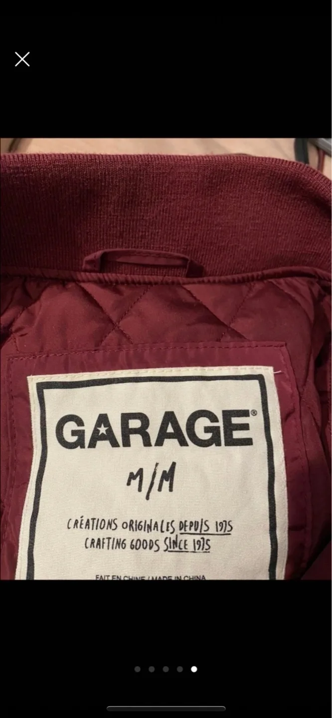 Garage M/M Burgundy Bomber Jacket image indicator(5)