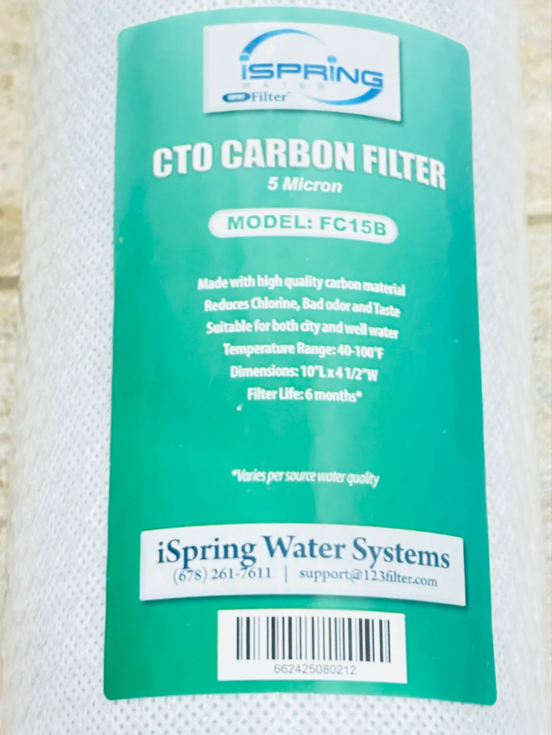 iSpring FC15B 5 Micron CTO Carbon Filter image indicator(2)