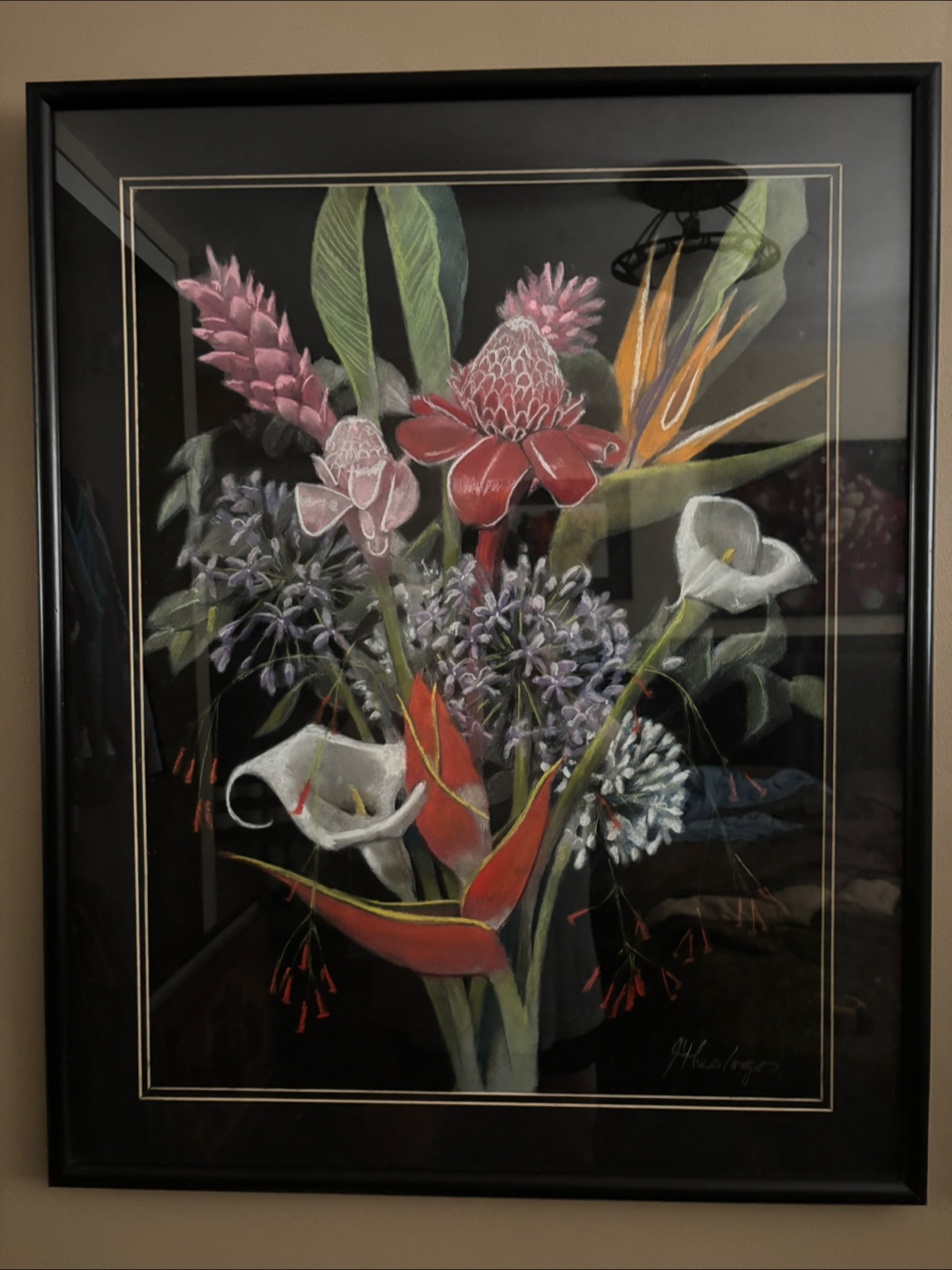 Framed Pastel Flower Prints by Jim Theoluogos - photo 3