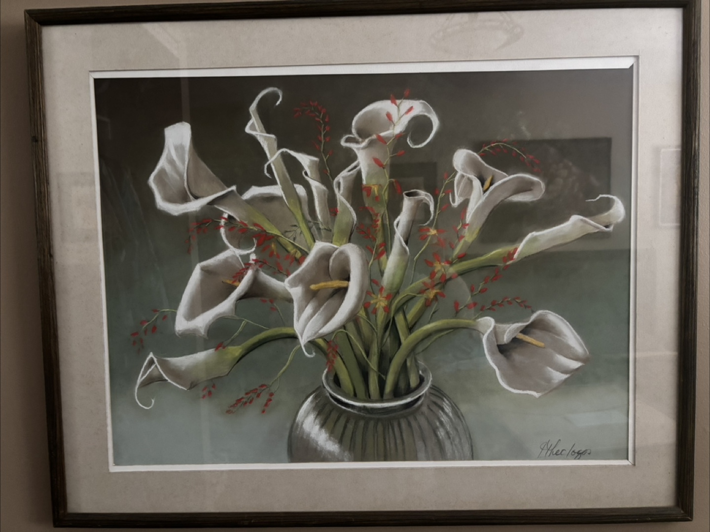 Framed Pastel Flower Prints by Jim Theoluogos - photo 5