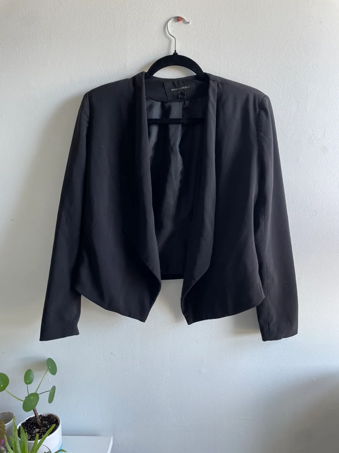 Banana Republic Petite Black Open-Front Blazer - Size 2P thumbnail