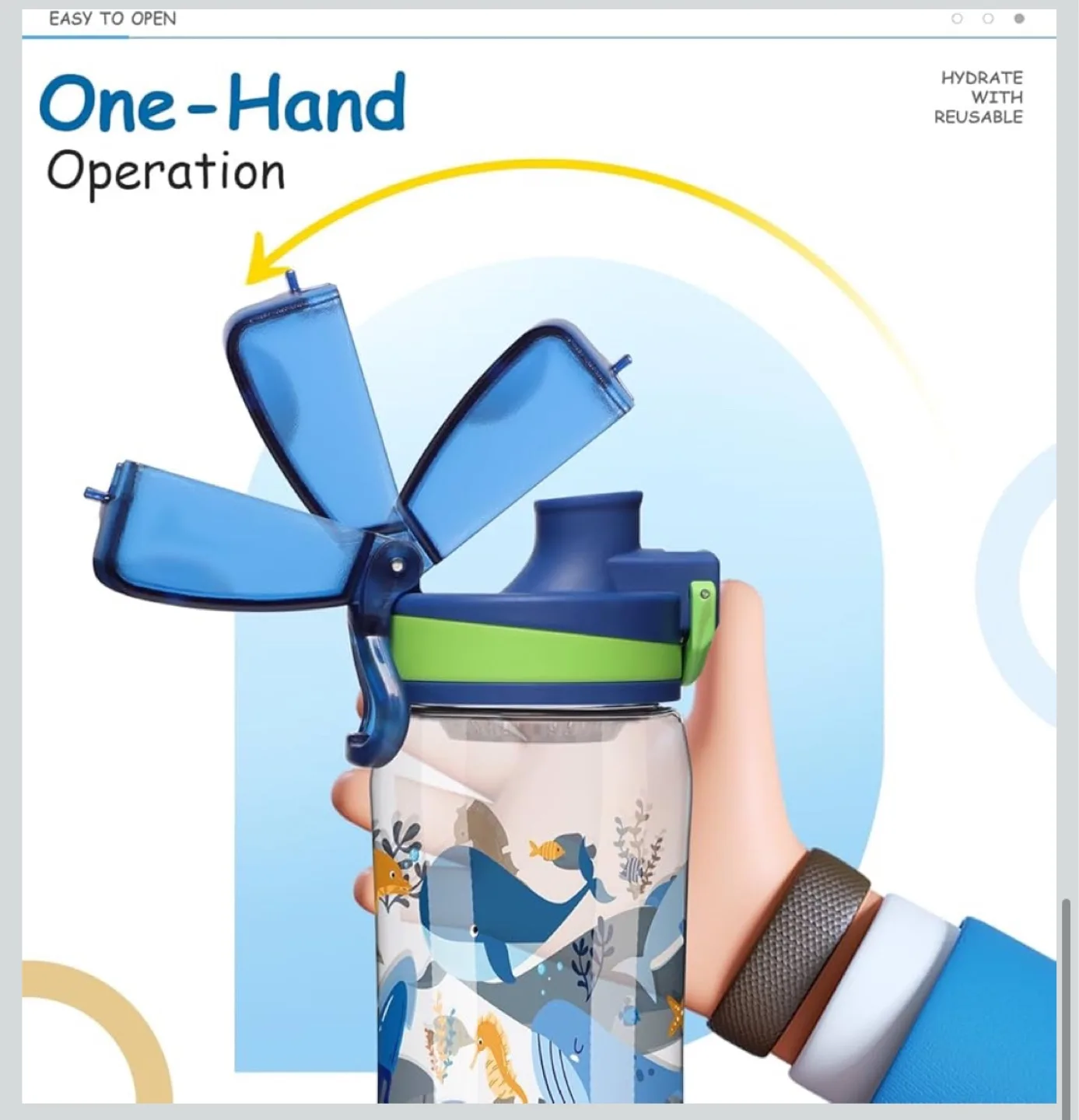 OPARD 17oz/500ml Kids Water Bottle - (5 for 35$) image indicator(5)