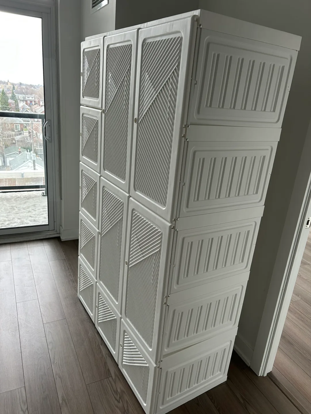White Plastic Modular Storage Cabinet thumbnail