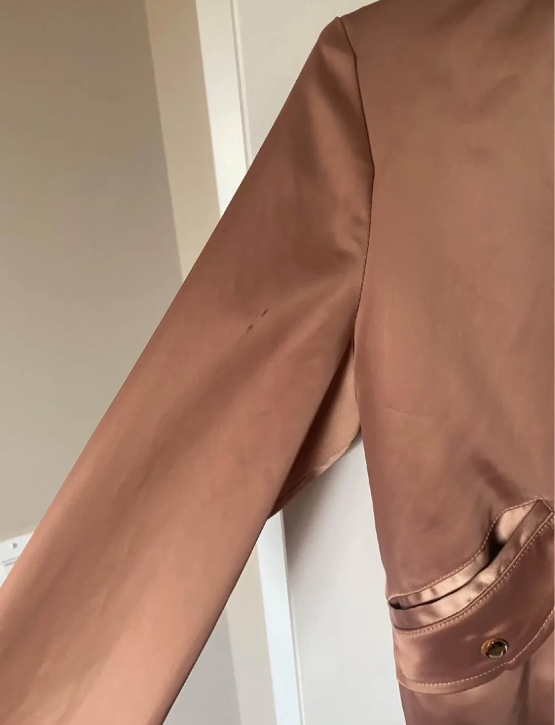 House of CB Rose Gold Bomber Jacket image indicator(3)