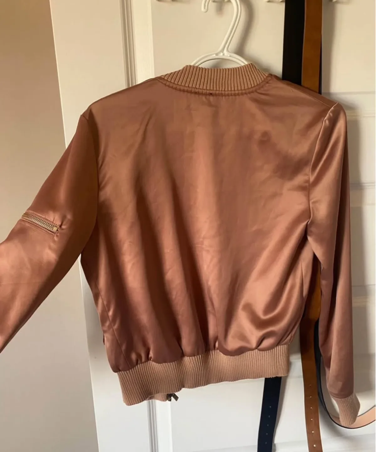 House of CB Rose Gold Bomber Jacket image indicator(2)