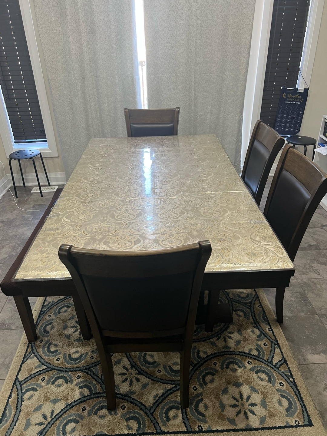 Dining Table Set with Bench - 4 Chairs - photo 3