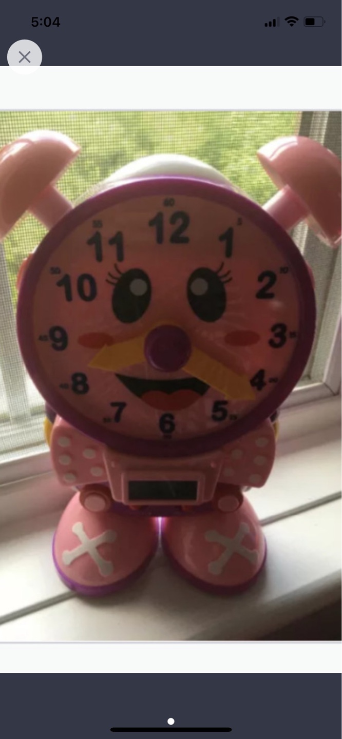 Fun Pink Learning Clock