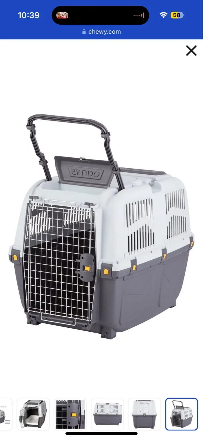 Pets Skudo Big Plastic Pet Carrier / Transport Box / Kennel image indicator(5)