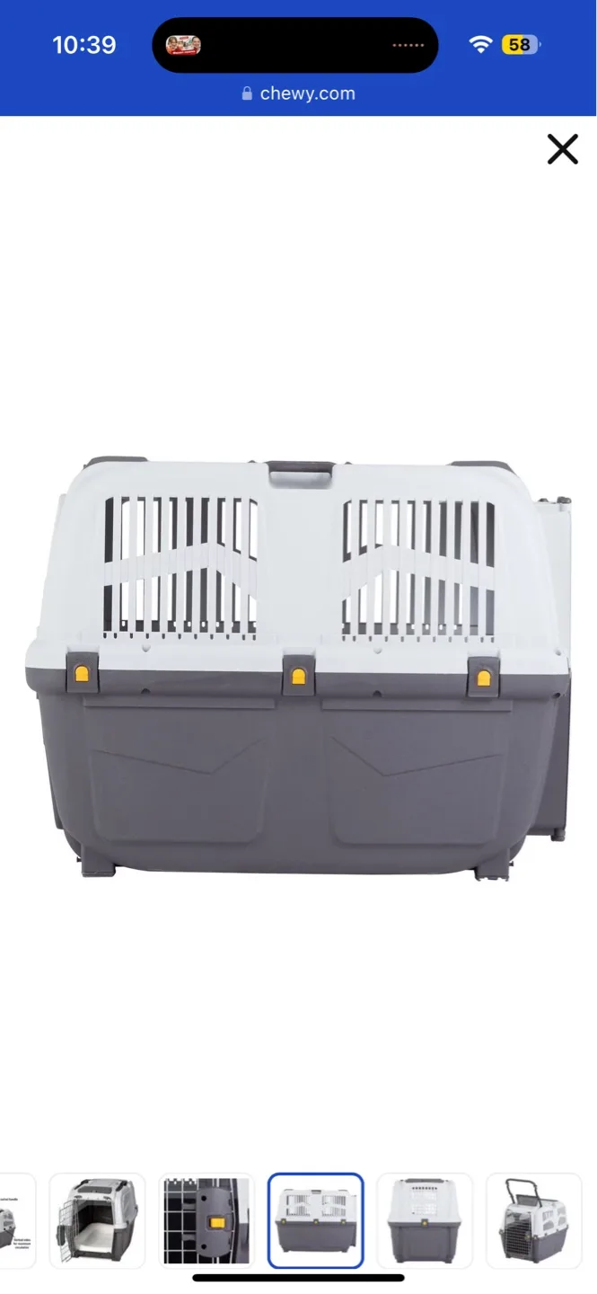 Pets Skudo Big Plastic Pet Carrier / Transport Box / Kennel image indicator(4)