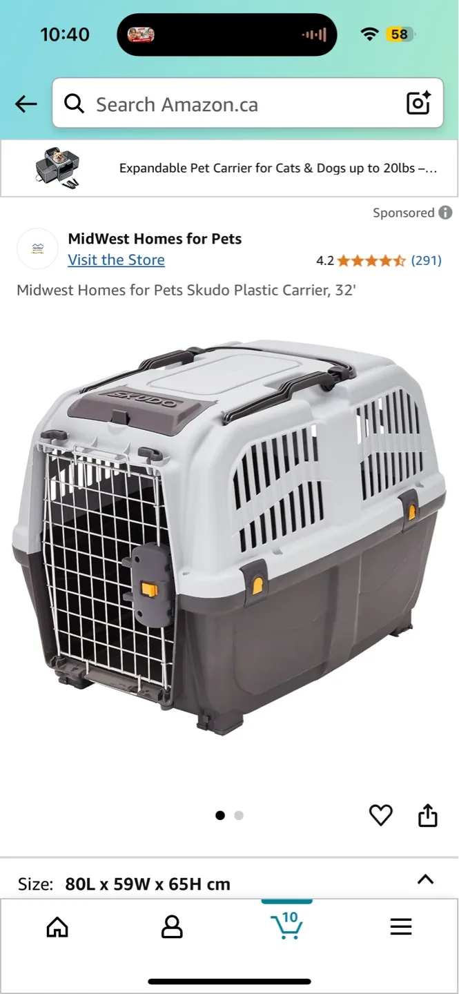 Pets Skudo Big Plastic Pet Carrier / Transport Box / Kennel image indicator(2)