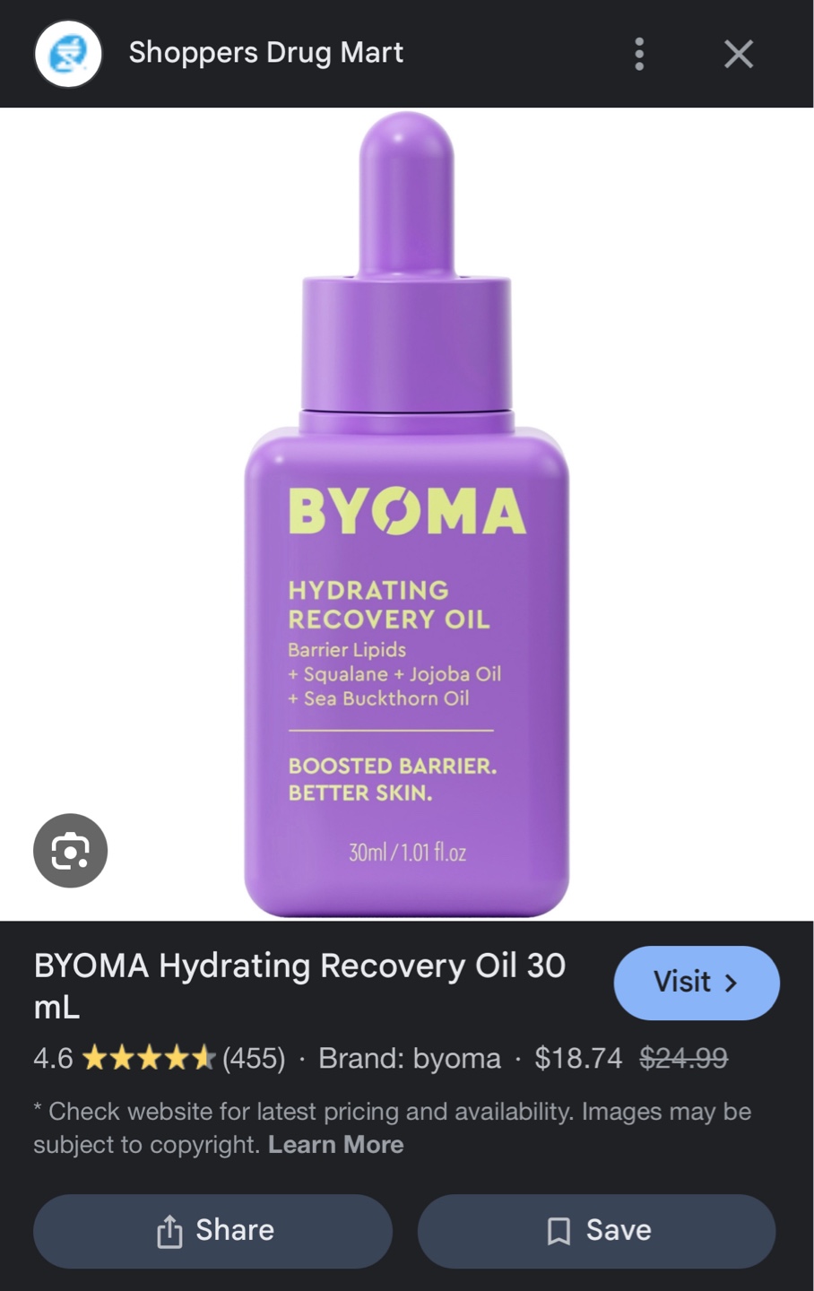 BYOMA Skincare Serums and Oil - 30ml