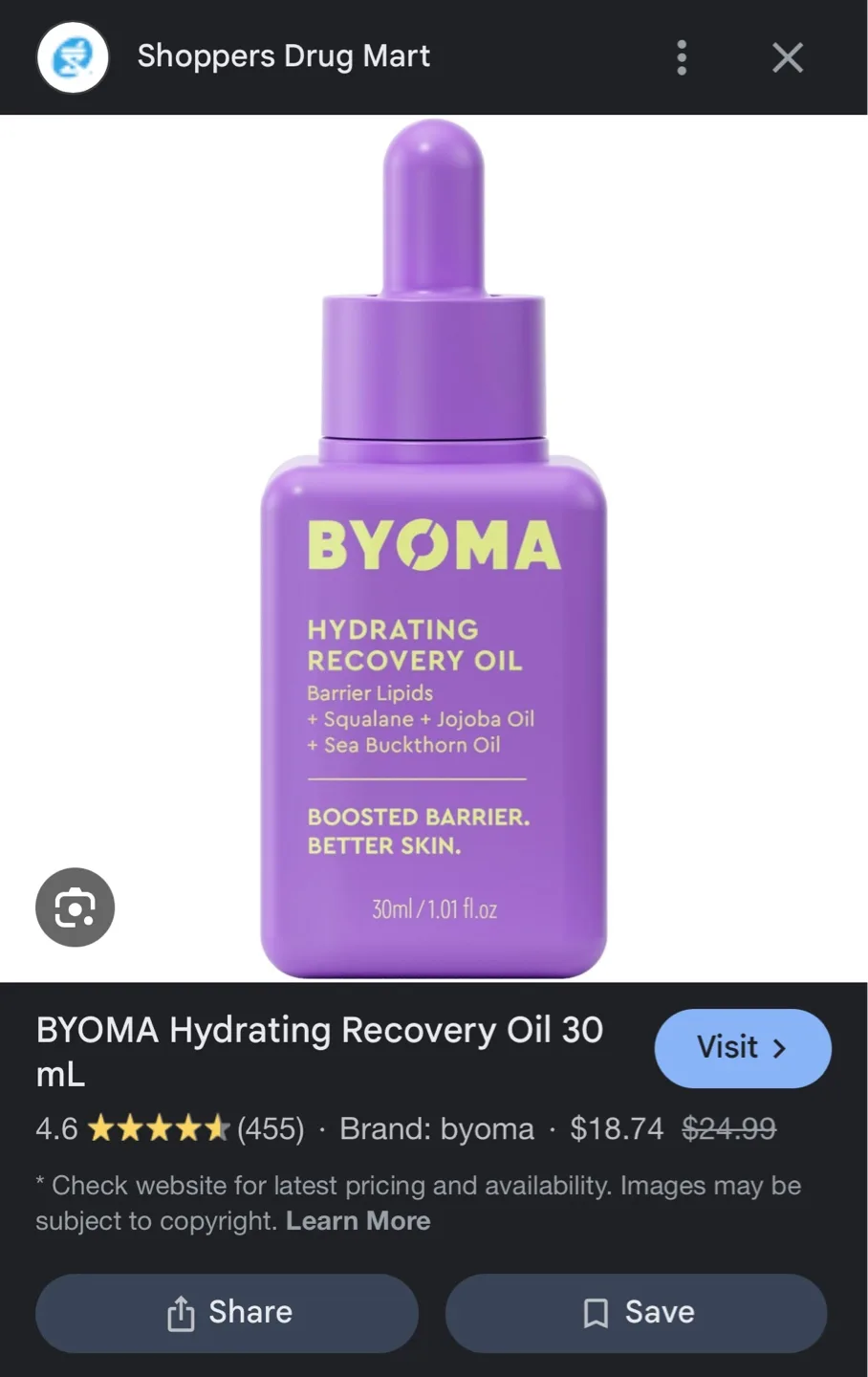 BYOMA Skincare Serums and Oil - 30ml thumbnail