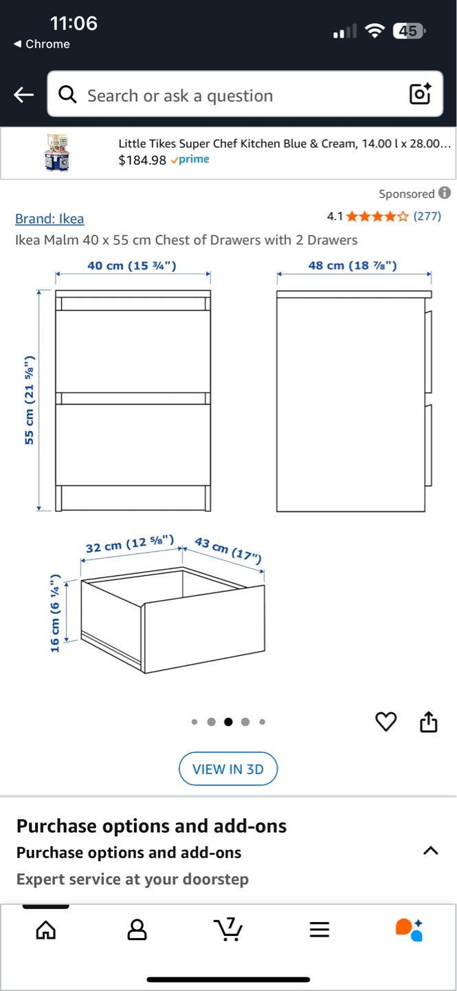 IKEA MALM White 2-Drawer Chest - photo 4