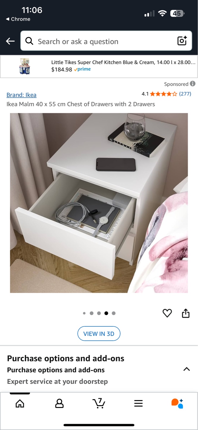 IKEA MALM White 2-Drawer Chest - photo 2