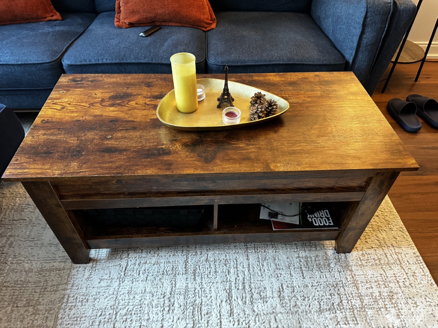 Lift-Top Coffee Table with Storage - photo 3