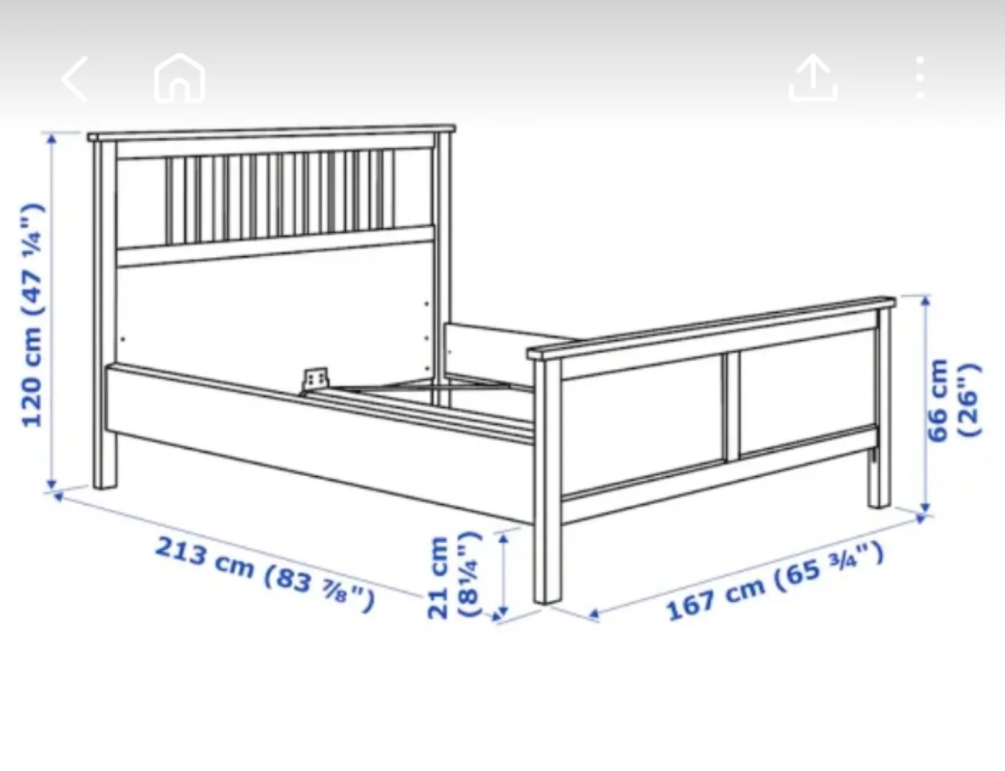 IKEA MALM Queen Bed Frame - White image indicator(3)
