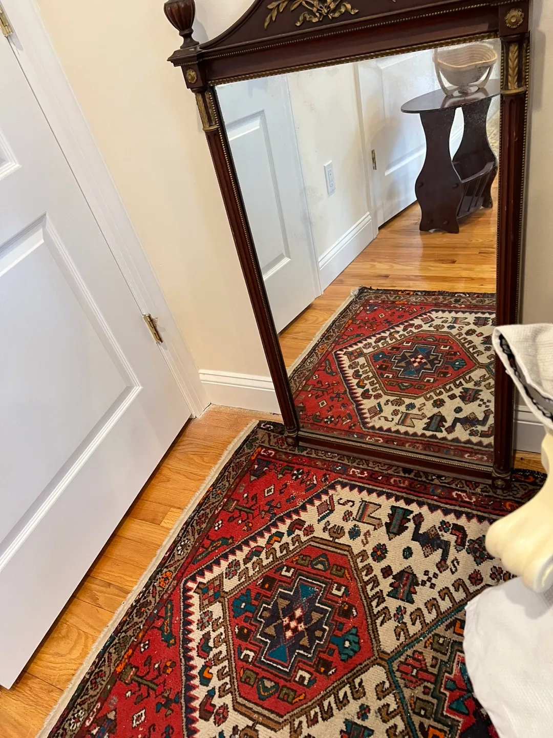 Ornate Gold Framed Oval Mirror & Matching Artwork image indicator(4)