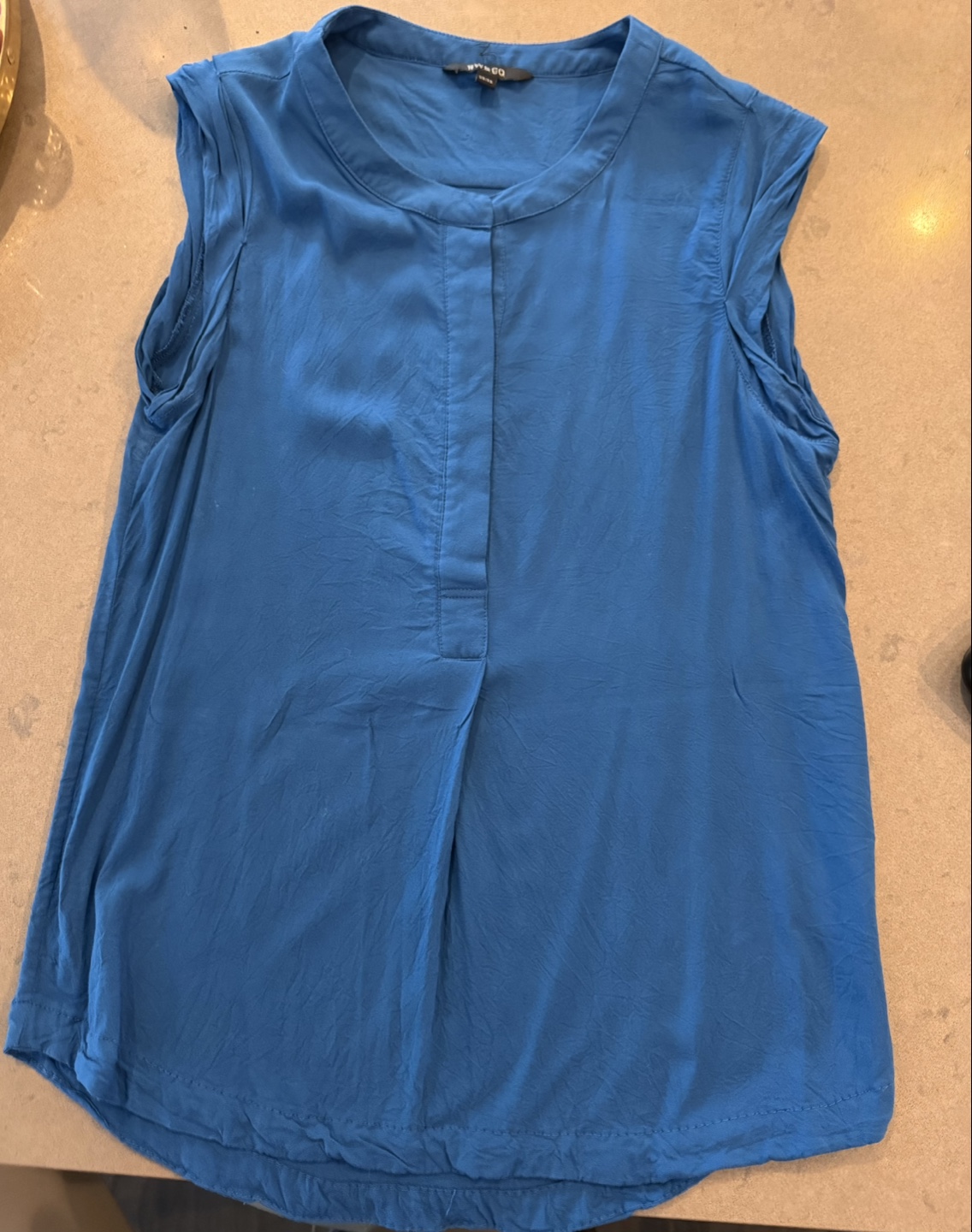 Women's blue sleeveless top