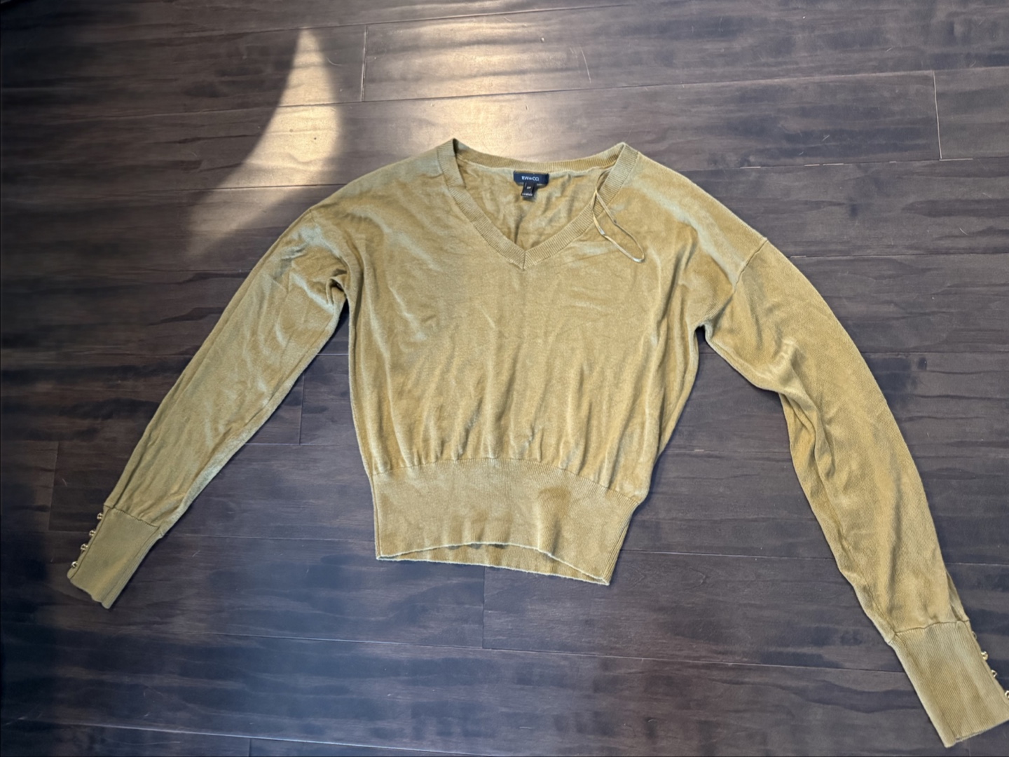 Banana Republic Mustard Yellow V-Neck Sweater