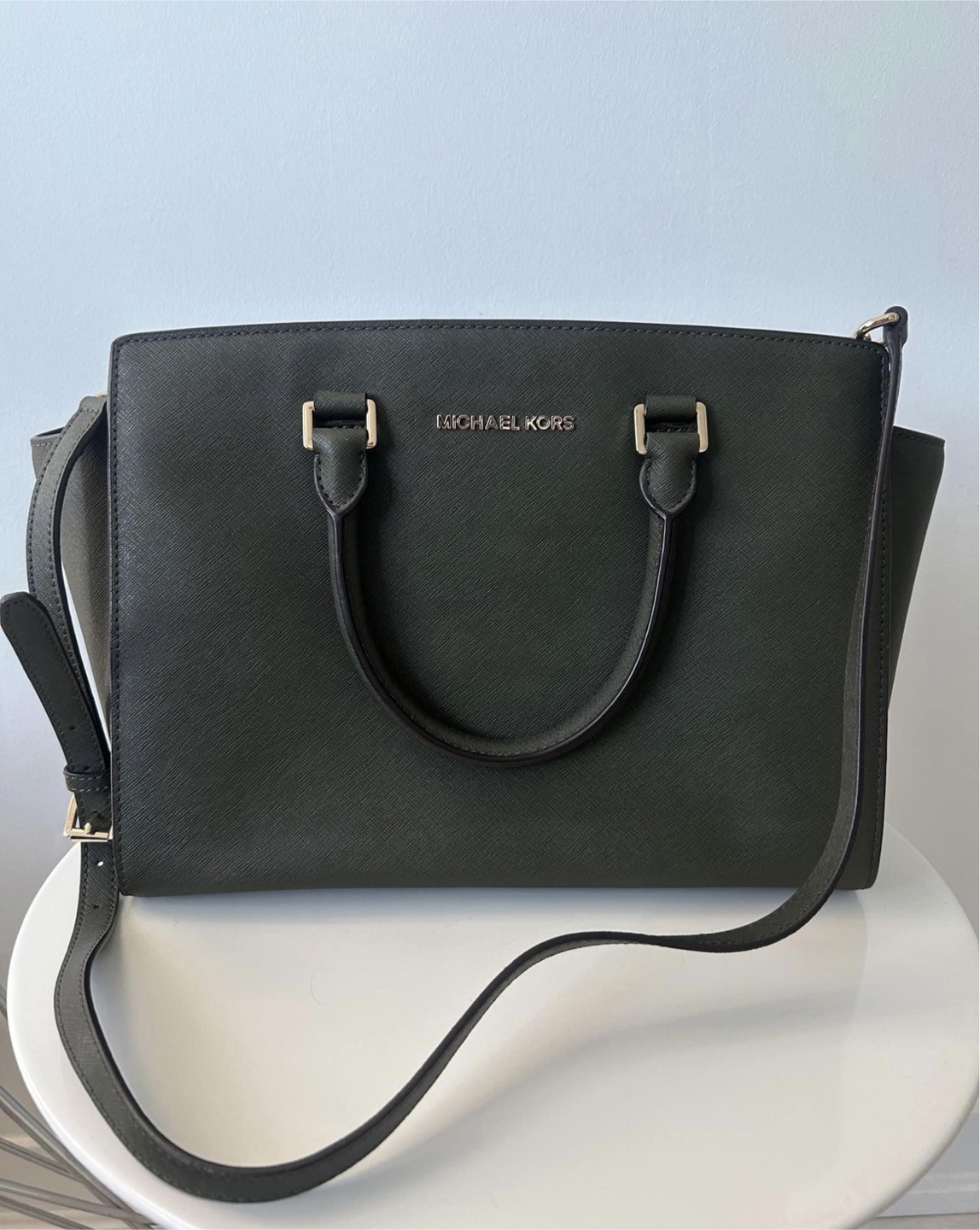 Michael Kors Selma Medium Satchel - Olive Green - photo 5