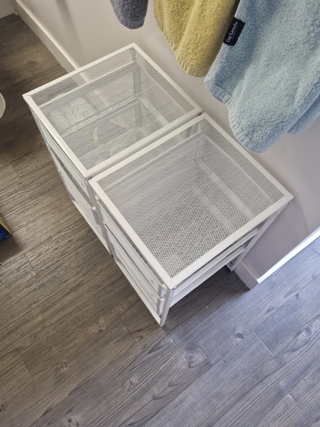 Two White Metal 3-Drawer Storage Organizers - photo 3