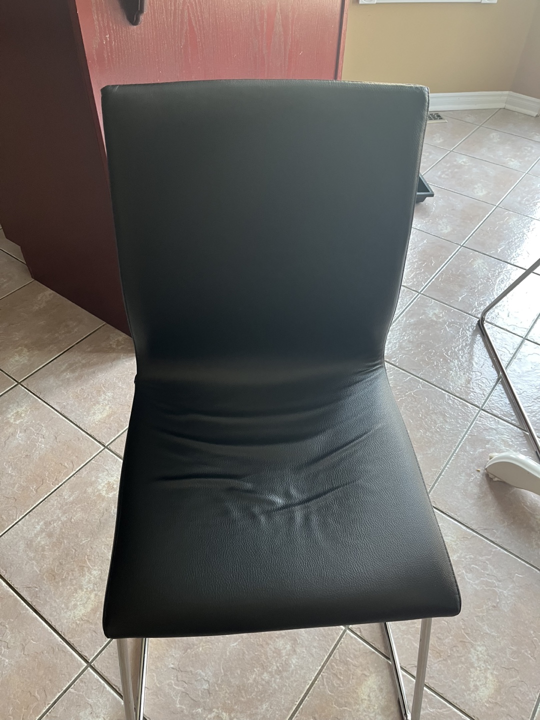 Black Leather Like Dining Chair (4) - photo 2