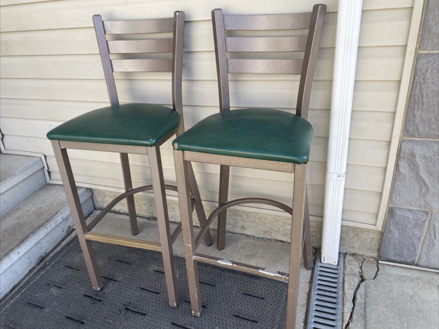 Pair of Green Bar Stools