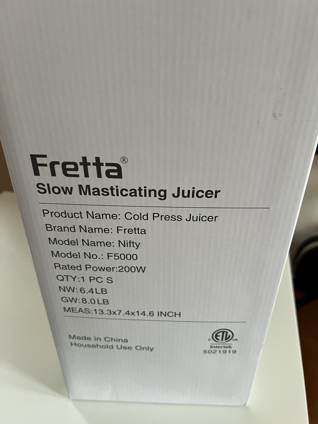 Fretta Niffy Slow Masticating Juicer - photo 5