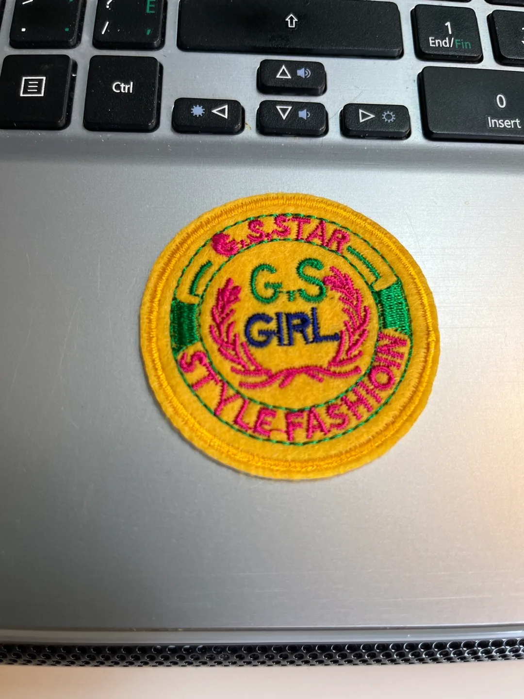 Vintage G.S Girl Style Fashion Embroidered Patch thumbnail