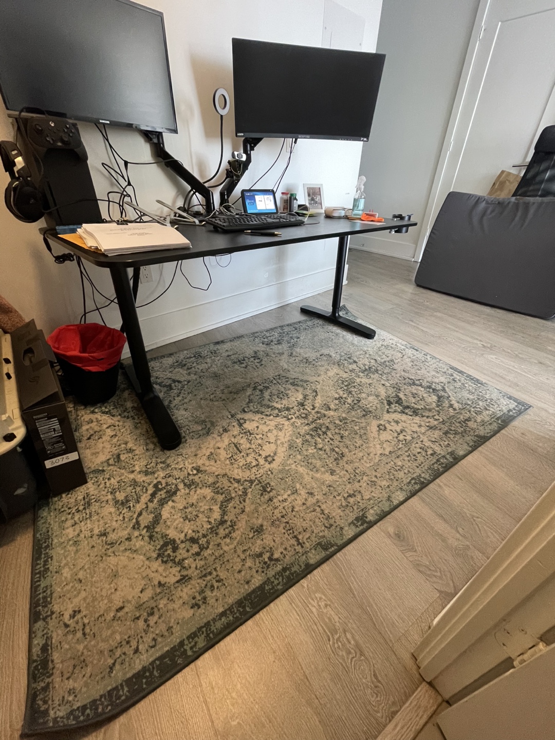 Medium Teal and Beige Area Rug - photo 5