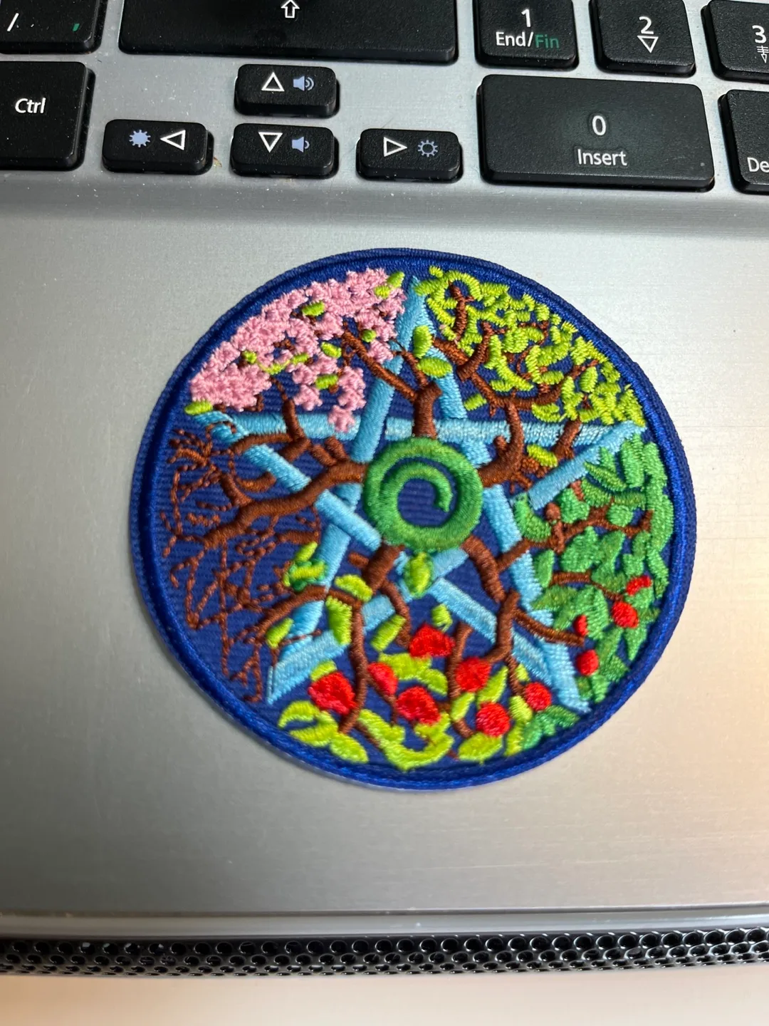 Embroidered Tree of Life star Patch thumbnail