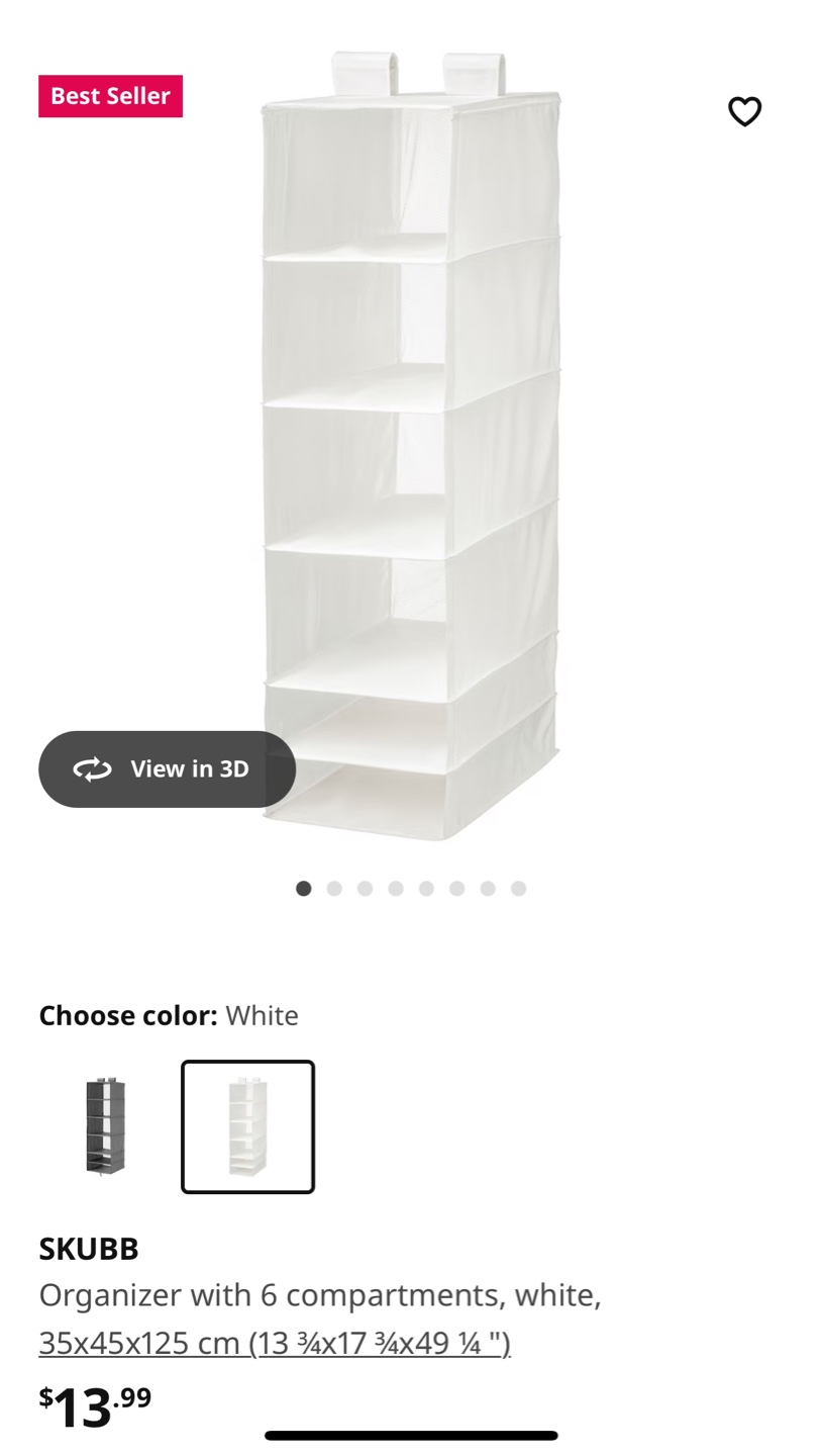 IKEA SKUBB Hanging Organizer