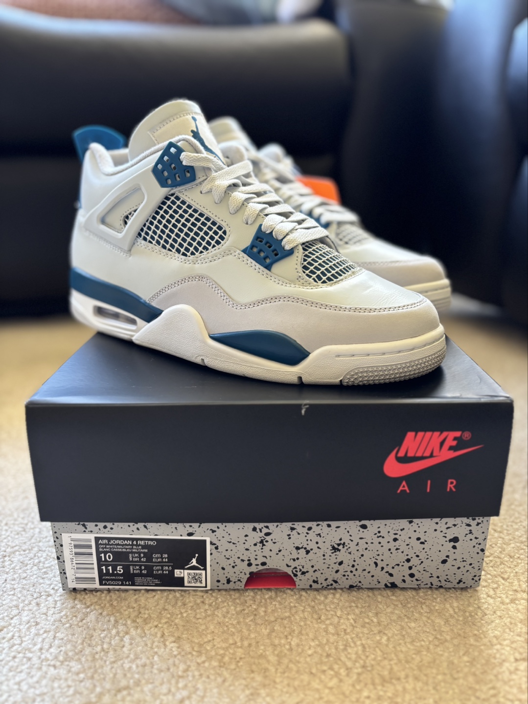 Air Jordan 4 Retro 'Military Blue' Size 10 - photo 2
