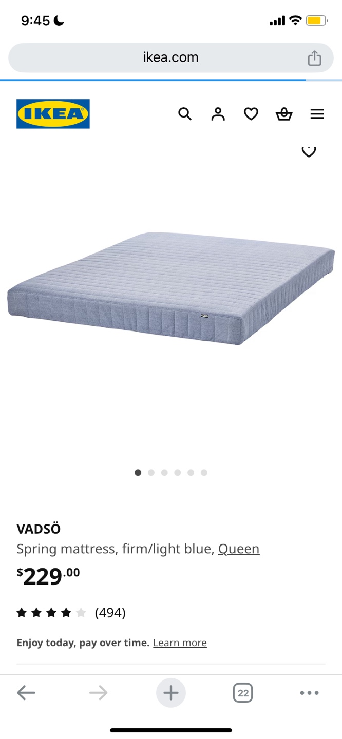 VADSO queen mattress