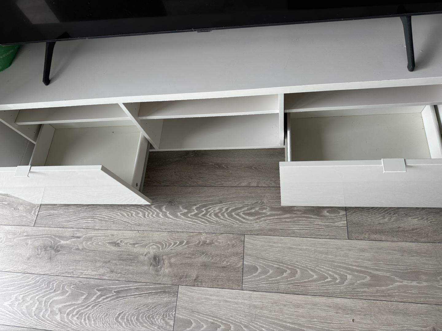 Ikea White TV Stand with Storage - photo 2