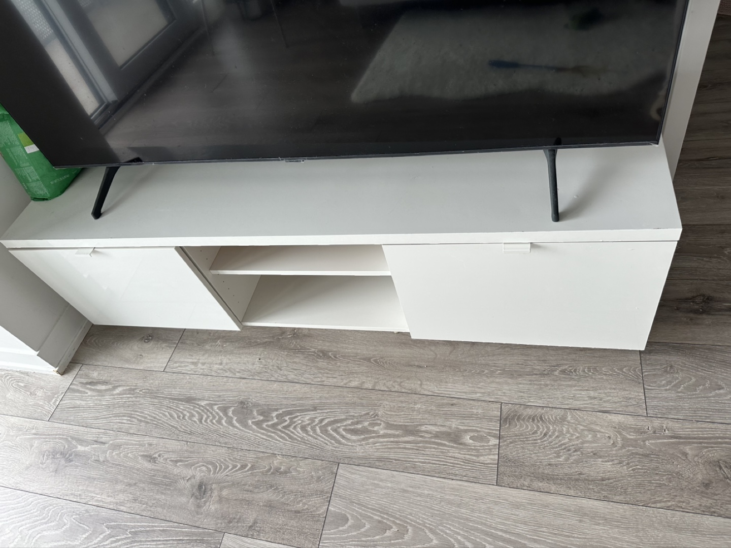Ikea White TV Stand with Storage