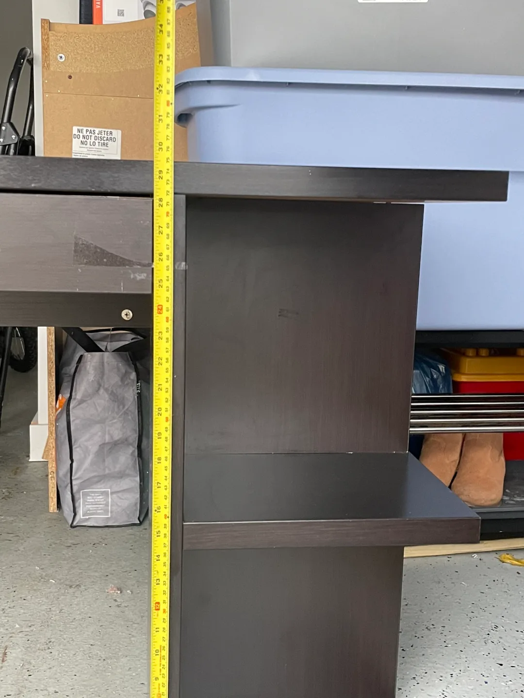 Black Computer Desk with Built-in Shelving image indicator(5)