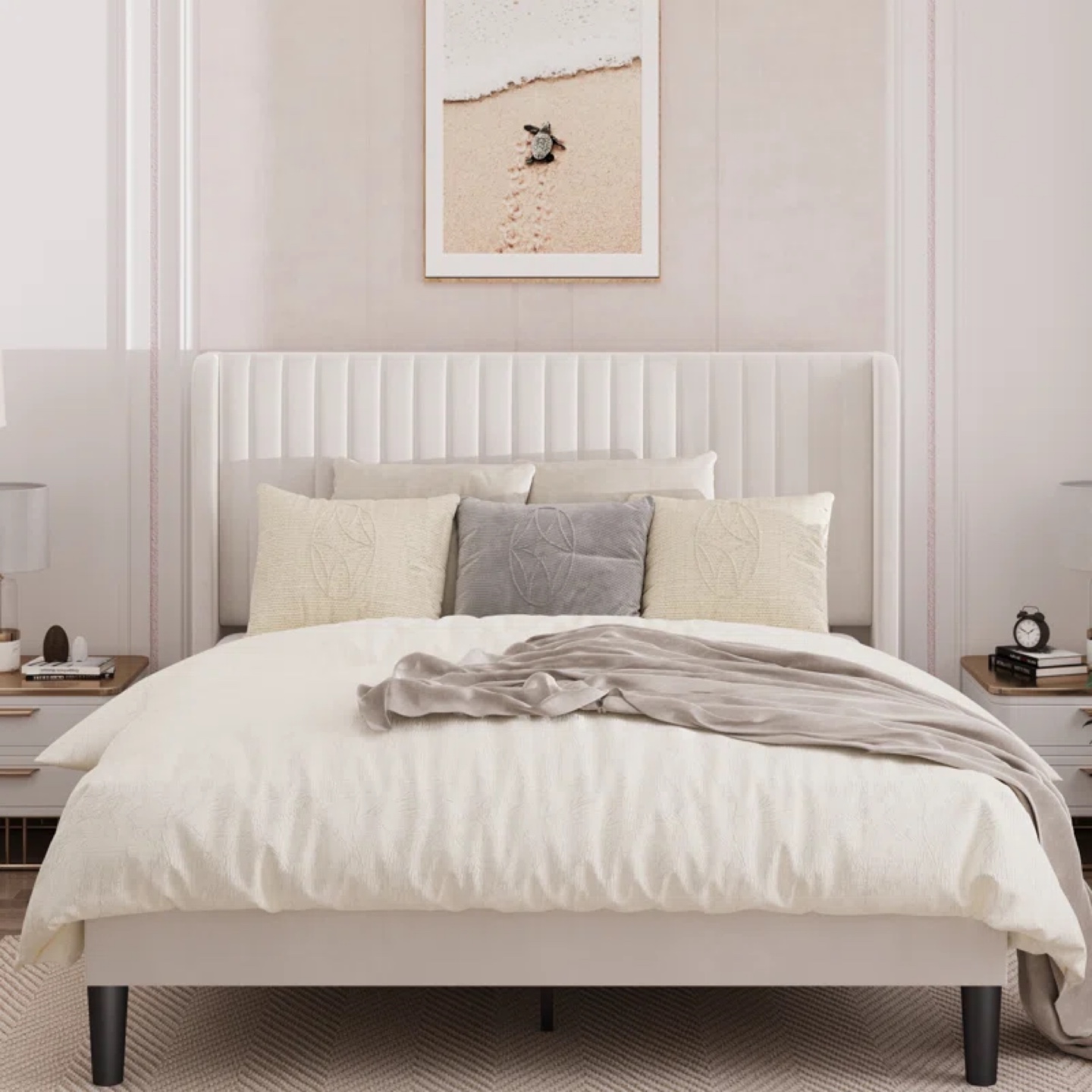 King Size Platform Bed Frame with Mattress - Delivered!