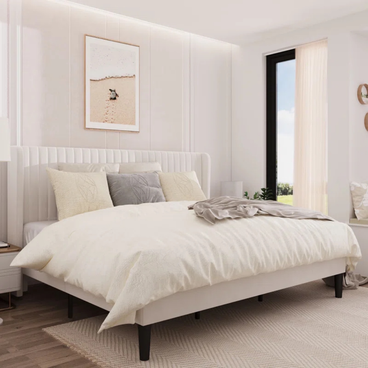 King Size Platform Bed Frame with Mattress - Delivered! - photo 5