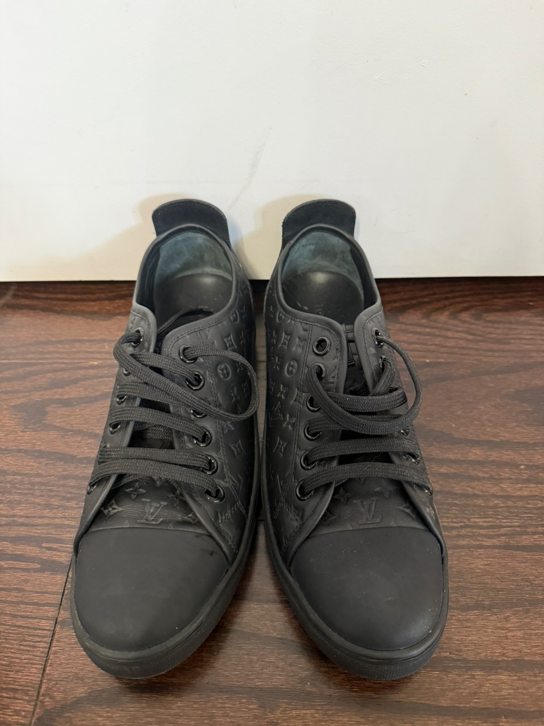 Louis Vuitton Black Leather Sneakers - Size 37
