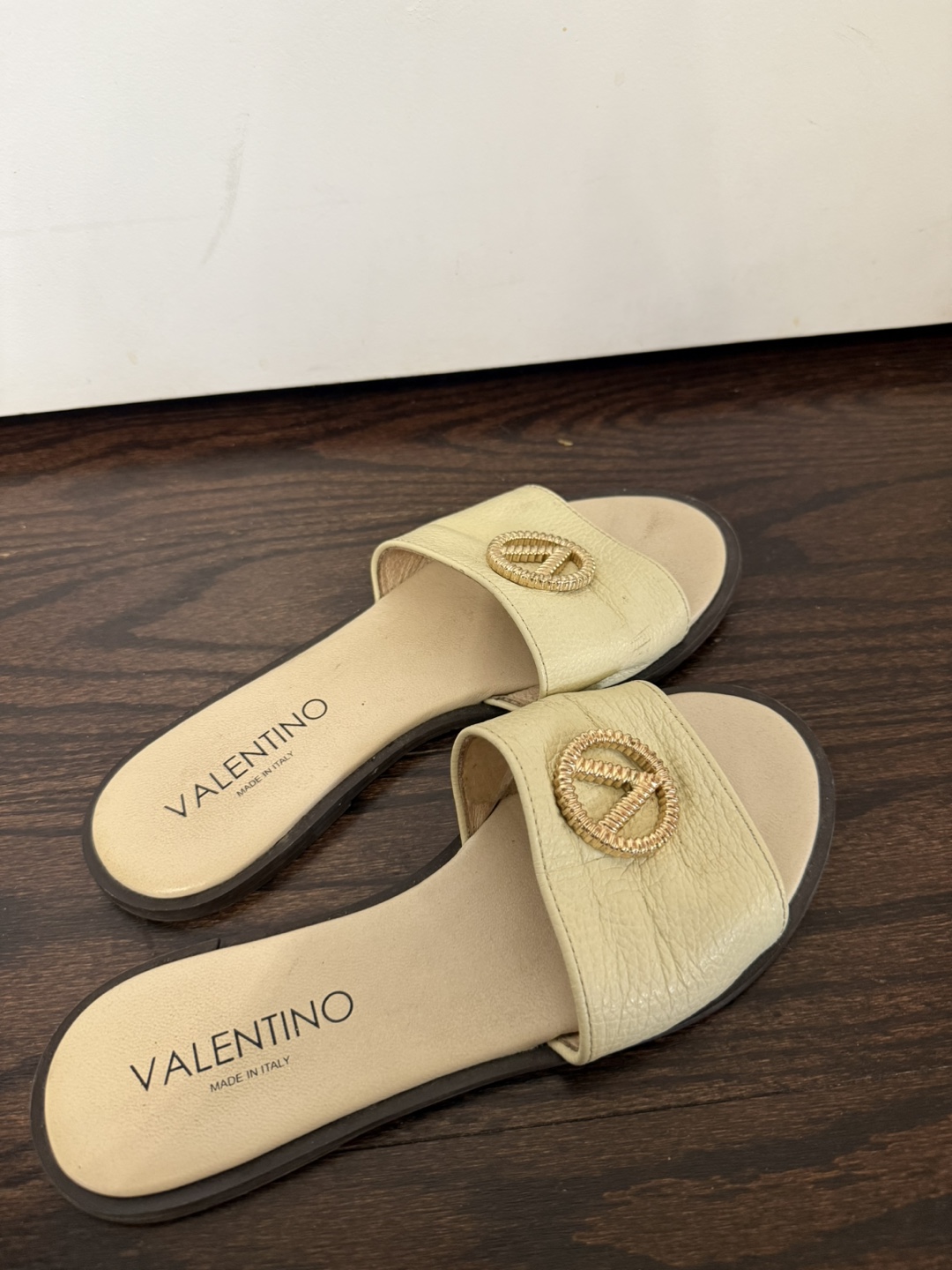 Valentino  Leather Slides - photo 2