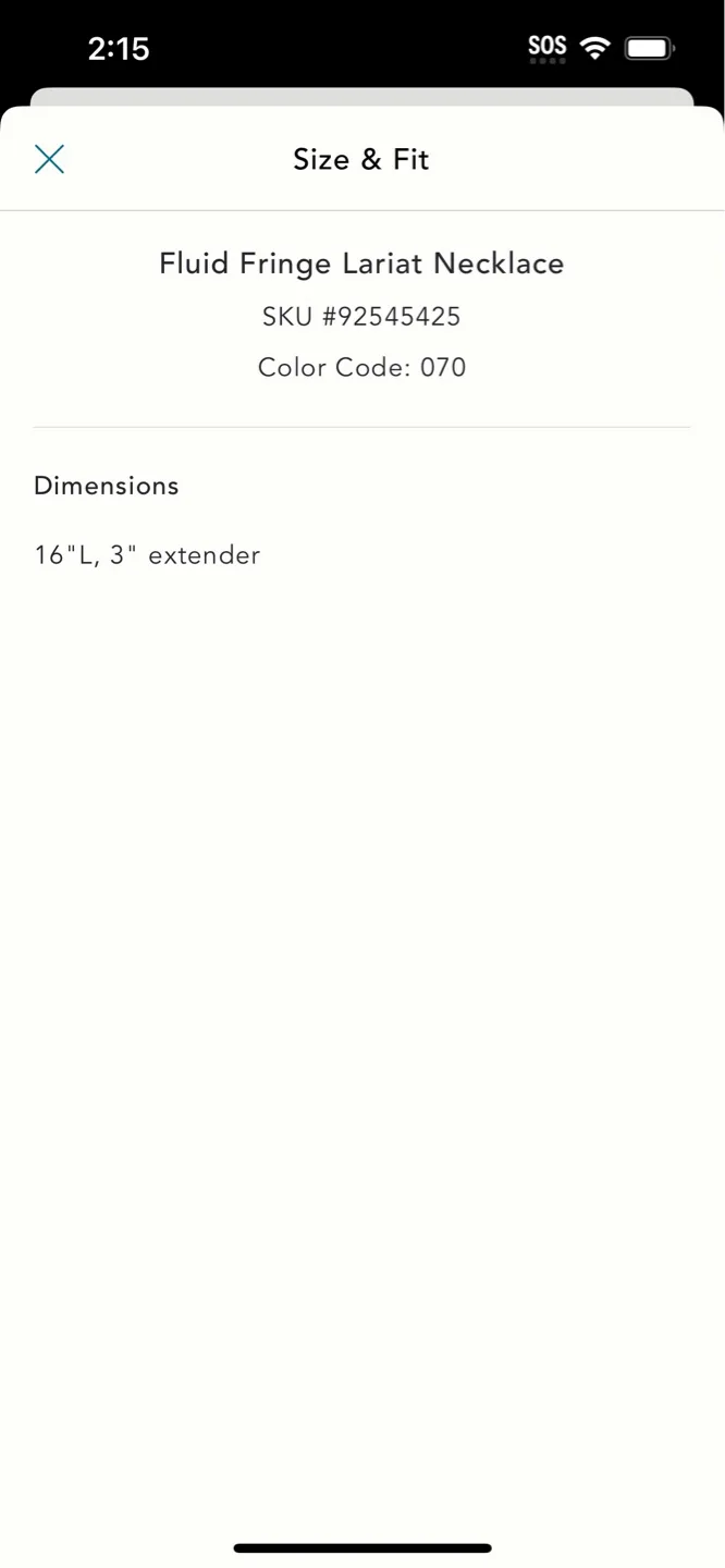 BNWT Anthropologie Fluid Fringe Necklace image indicator(4)