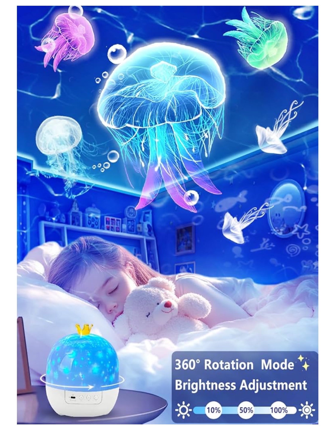 Kids Night Light Projector with 360° Rotation - photo 4