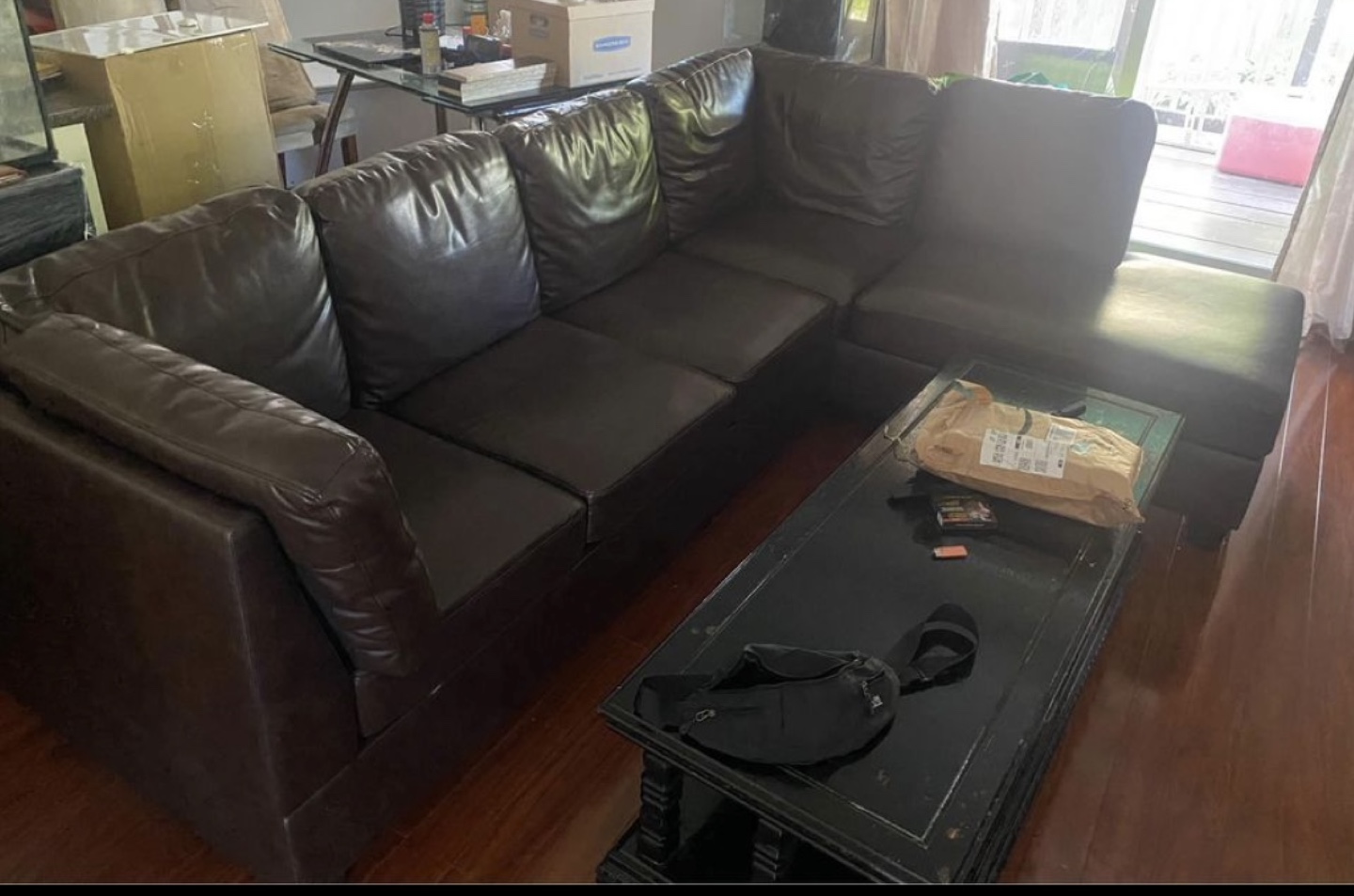 Reversible sectional sofa with ottoman - photo 3