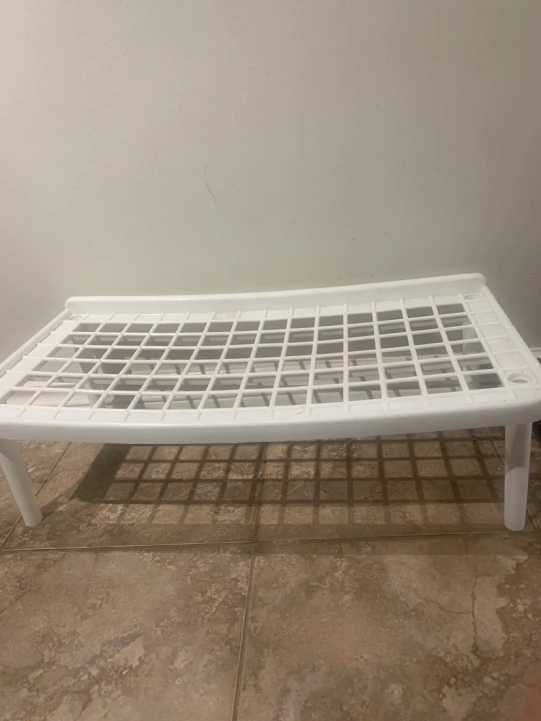 White Plastic Shoe Rack Organizer thumbnail