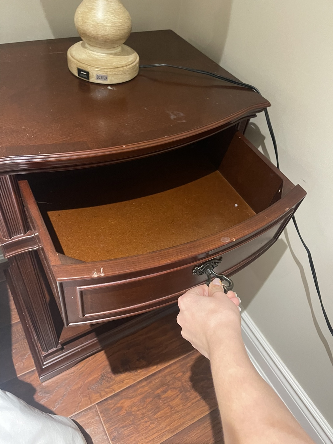 Bombay Dark Brown Wooden Nightstands with One Drawer - photo 3