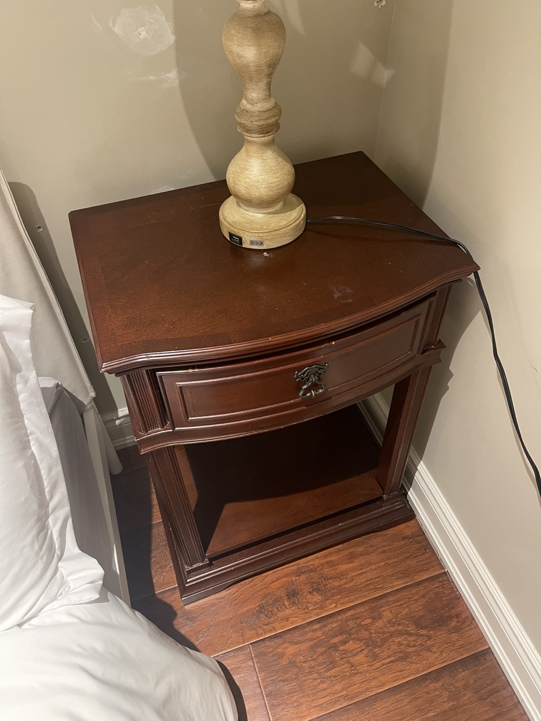 Bombay Dark Brown Wooden Nightstands with One Drawer
