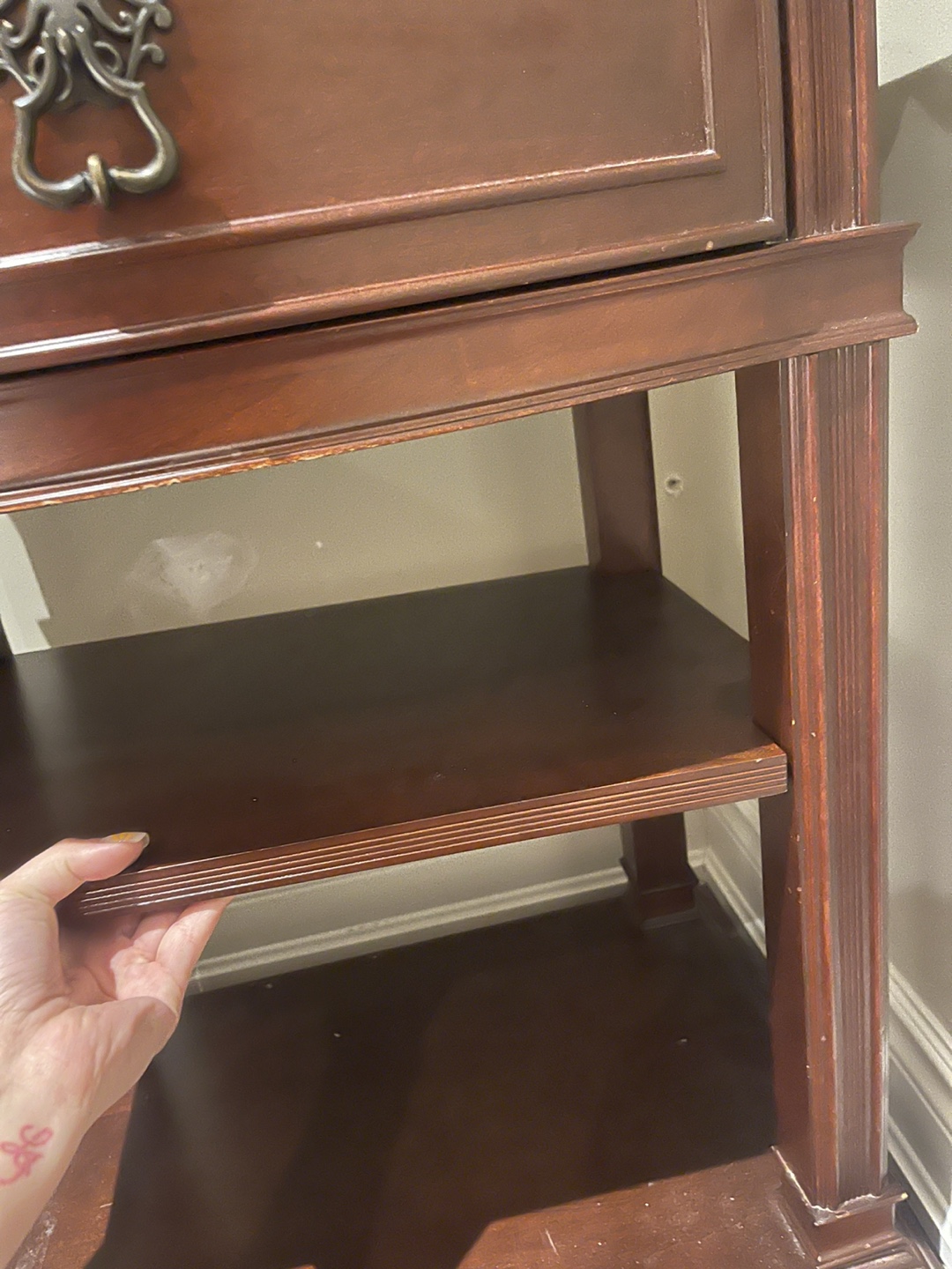 Bombay Dark Brown Wooden Nightstands with One Drawer - photo 2