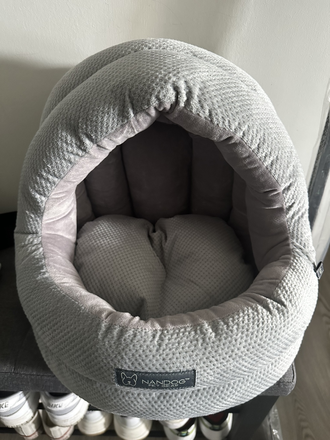 Nandog Pet Cave Bed - Grey