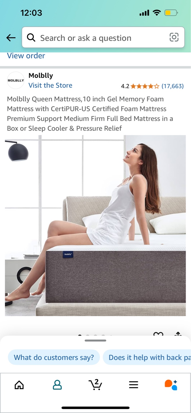 Best Moblly Queen Mattress, 10 inch Gel Memory Foam
